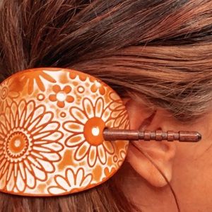 Genuine leather handmade leather bun wrap